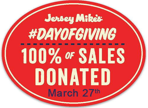 Jersey Mike's March Month of Giving - Day of Giving