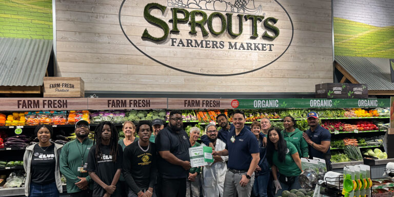 Club Members of the Boys and Girls Club of Broward County with staff of Sprouts Healthy Communities Foundation